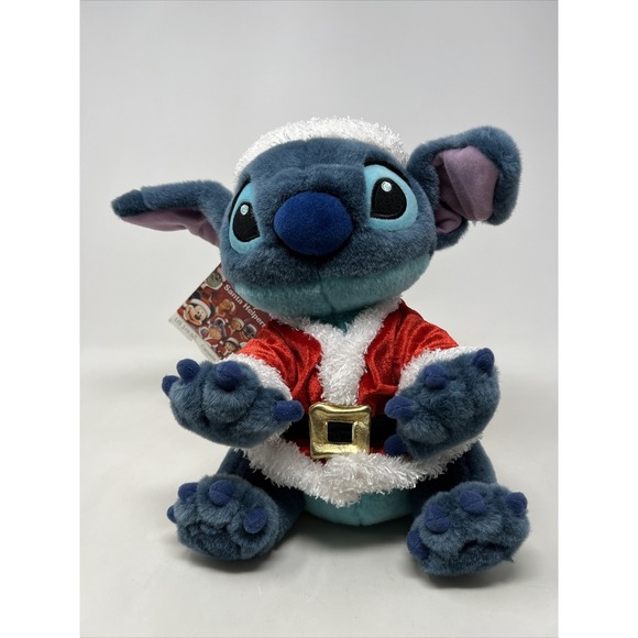 Disney Other - Disney Store Stitch Christmas Santa Helpers Stuffed Plush Toy 12"